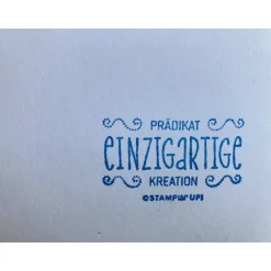 Clearance Geburtstagskarte mit Blumen Blau und hellblauen Perlen Handarbeit Glückwunschkarten