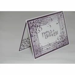 Glückwunschkarten|Kreativchaos Geburtstagskarte mit Schnörkeln in violett und weiß