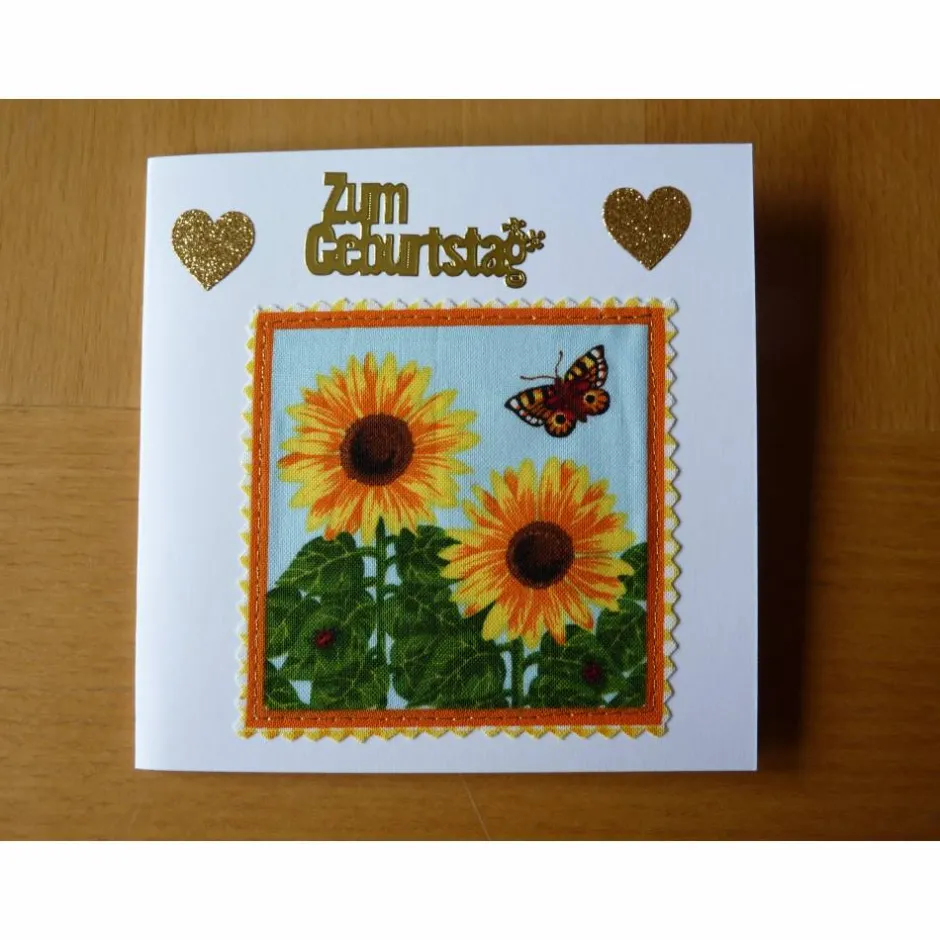 Discount Geburtstagskarte mit Sonnenblumen Grußkarte Glückwunschkarten