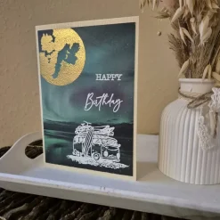 Best Geburtstagskarte Mond / Campingbus Geburtstagskarte / Geburtstag / Geburtstagskarte / Abenteuer Geburtstagskarte / Mond Glückwunschkarten
