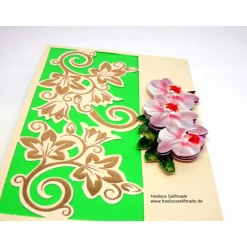 Clearance Geburtstagskarte #Orchidee und #Ranken #3-D #Handarbeit Glückwunschkarten