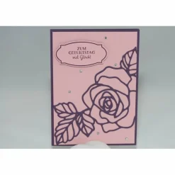 Glückwunschkarten|Kreativchaos Geburtstagskarte "Rose"