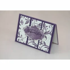 Geburtstagskarte "Schnörkel" in Violett Glückwunschkarten