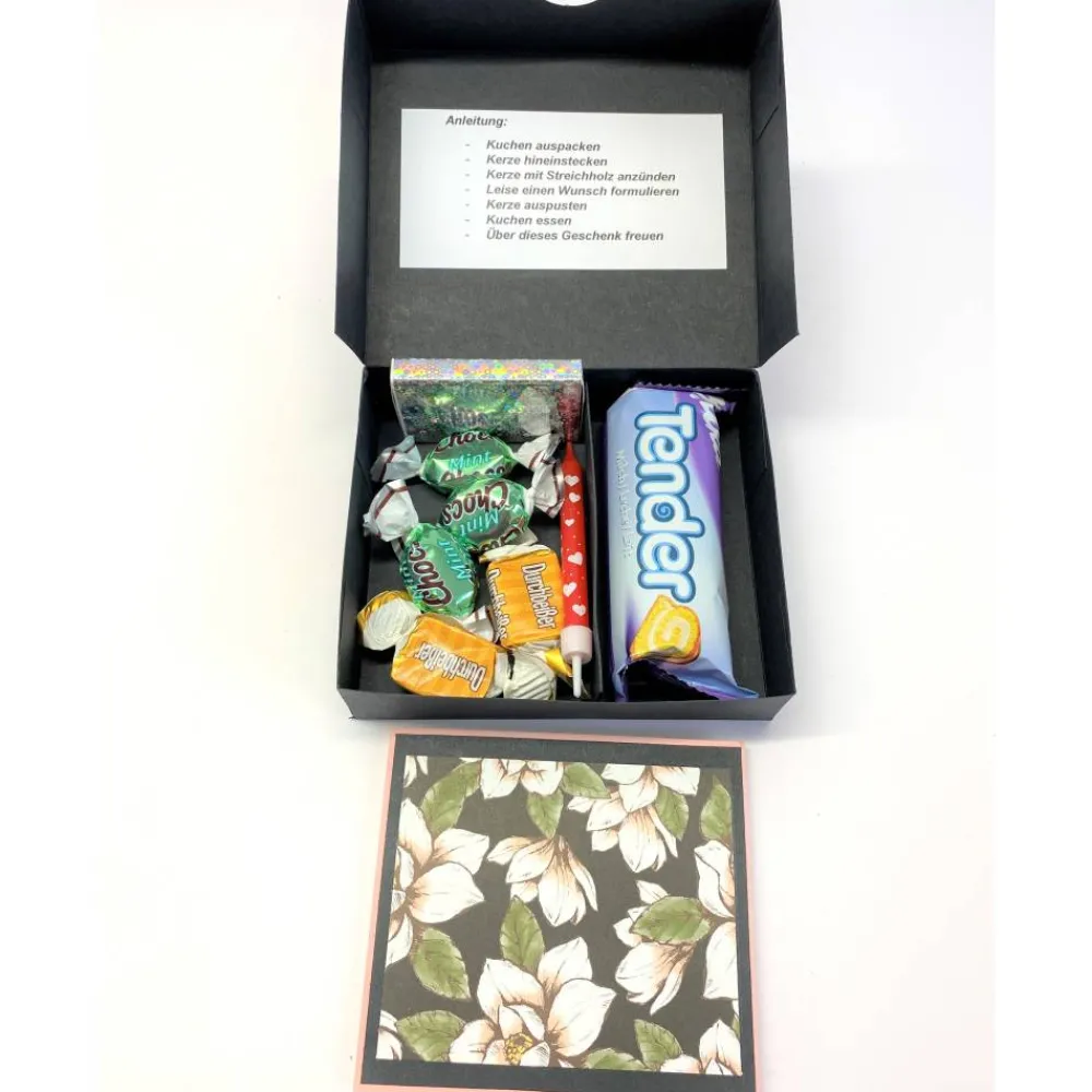 Online Geburtstagskuchen Bausatz – Handgemachte Geschenkverpackung 12x10x3 cm aus Tonkarton Geschenkverpackungen