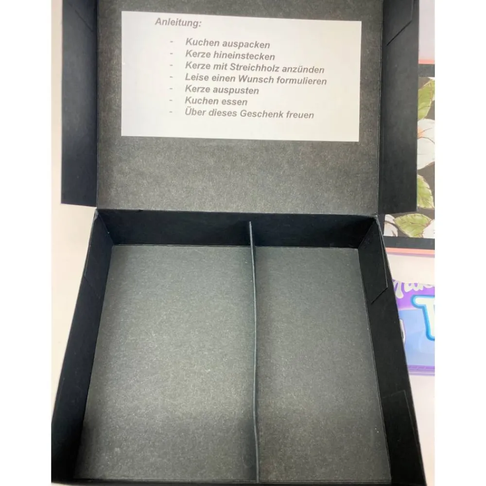 Online Geburtstagskuchen Bausatz – Handgemachte Geschenkverpackung 12x10x3 cm aus Tonkarton Geschenkverpackungen