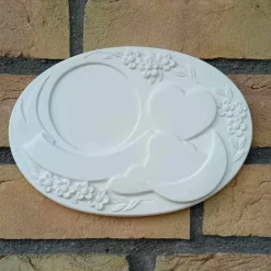 Geschenke|Lilly-ART_Bauchabdrücke Geburtsteller Blümchen, Gips zum selbstbemalen