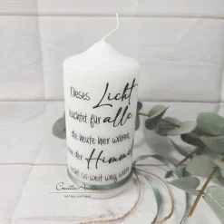 Hochzeitskerzen|CreativAnita Gedenkkerze - Trauerkerze - Erinnerungskerze - Hochzeit Midi