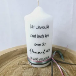 Outlet Gedenkkerze - Trauerkerze - Erinnerungskerze - Hochzeit Midi Trauerkerzen