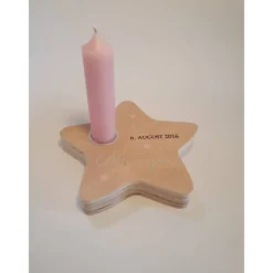 Online Gedenklicht für Sternenkind | Erinnerungslicht | Geschenk nach Fehlgeburt | Kondolenzgeschenk | Stern aus Holz mit Kerze Mutmacher