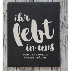 Discount Gedenkplatte für Grab | Steinplatte mit Gravur | Stein für Grabschmuck | Grabdekoration aus Naturstein Gedenksteine