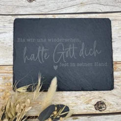 Hot Gedenkplatte für Grab | Steinplatte mit Gravur | Stein für Grabschmuck | Grabdekoration aus Naturstein Gedenksteine