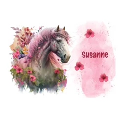 Discount gefüllte Federmappe mit Name | Schulmäppchen mit Pferd rosa Kinder Federmäppchen