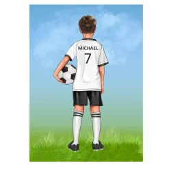 Federmäppchen|geschenke364 gefüllte Federmappe mit Name und Rückennummer auf Fußballer personalisiert
