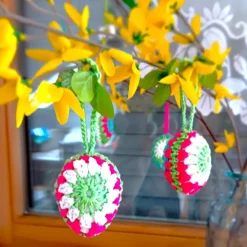 Clearance Gehäkelte Osterdeko Ostereier Frühlingsdeko 4 er Set Ostereier