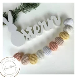 Discount Gehäkelte Ostereier Set aus Baumwolle – Handgemachte Osterdeko in Pastellfarben Ostereier