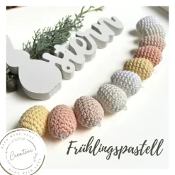 Discount Gehäkelte Ostereier Set aus Baumwolle – Handgemachte Osterdeko in Pastellfarben Ostereier