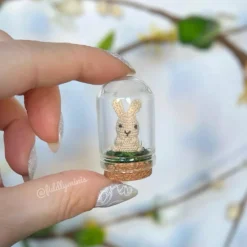Sale Gehäkelter bunter Mini Osterhase (microcrochet) Osterhasen