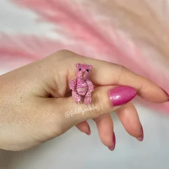 Gehäkelter Miniatur Amigurumi Teddybär - Geschenk zum Valentinstag oder Muttertag Geschenke