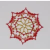 New geklöppelter Christbaumschmuck Ornament 3 rot-gold Geschenkeanhänger