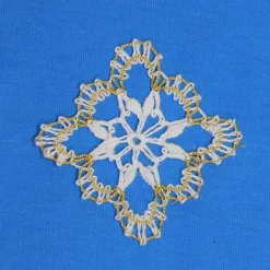 Outlet geklöppelter Christbaumschmuck Ornament 1 weiß-gold Baumschmuck