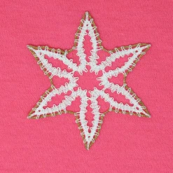 Baumschmuck|Kloeppel-Liebe Geklöppelter Stern 2 weiß-gold – Handarbeit, 8 cm, filigraner Christbaumschmuck
