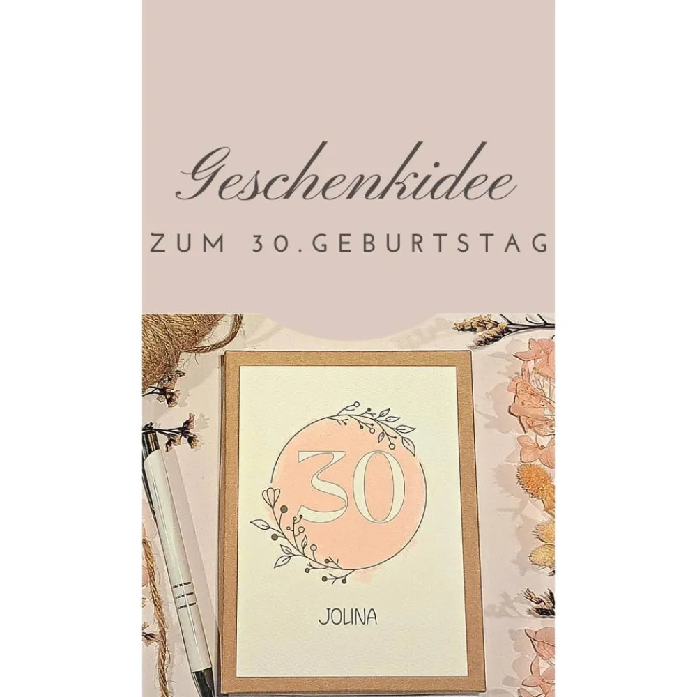 Discount Geldgeschenk 30. Geburtstag personalisiert | Geschenkbox für Frauen | Geburtstagsgeschenk mit Name und Glückwunschkarte Geschenke Für Frauen
