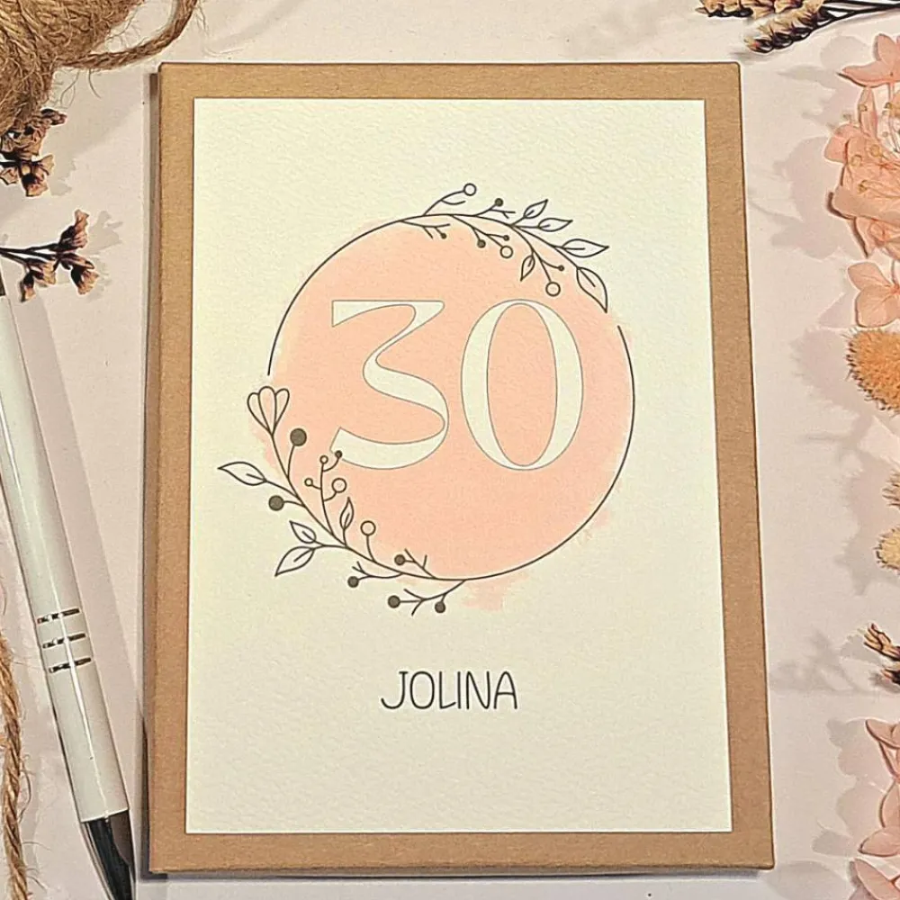 Discount Geldgeschenk 30. Geburtstag personalisiert | Geschenkbox für Frauen | Geburtstagsgeschenk mit Name und Glückwunschkarte Geschenke Für Frauen
