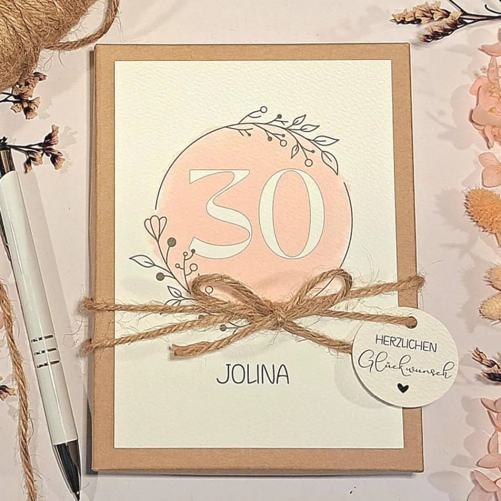 Discount Geldgeschenk 30. Geburtstag personalisiert | Geschenkbox für Frauen | Geburtstagsgeschenk mit Name und Glückwunschkarte Geschenke Für Frauen