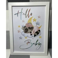 Best Geldgeschenk Bilderrahmen Geburt Girl 2 personalisierbar DIN A4 Geldgeschenke