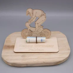 Outlet Geldgeschenk BMX Fahrer - aus Holz personalisiert Geldgeschenke