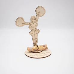 Outlet Geldgeschenk Cheerleader - aus Holz personalisiert Geldgeschenke