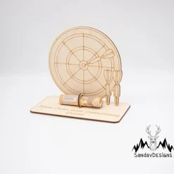 Geldgeschenk Dart - aus Holz personalisiert Geldgeschenke