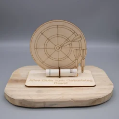 Geldgeschenk Dart - aus Holz personalisiert Geldgeschenke