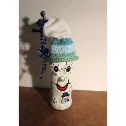 Sale Geldgeschenk Dekofigur STERNENWICHTEL Weihnachtswichtel witzige Upcyclingfigur aus Weinflasche, gestrickte Accessoires Geldgeschenke