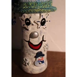Sale Geldgeschenk Dekofigur STERNENWICHTEL Weihnachtswichtel witzige Upcyclingfigur aus Weinflasche, gestrickte Accessoires Geldgeschenke