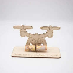 Sale Geldgeschenk Drohne - aus Holz personalisiert Geldgeschenke