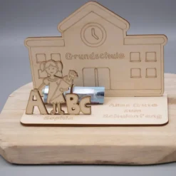 Best Geldgeschenk Einschulung - Mädchen - aus Holz personalisiert Kinder Einschulung