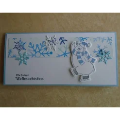 New Geldgeschenk  Eisbär Gutschein Weihnachtsverpackung  Weihnachten Konzertkarte Blau Verpackung Geldgeschenke