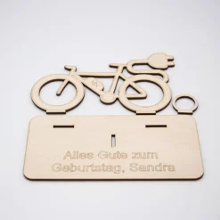 Geldgeschenk Elektrofahrrad - aus Holz personalisiert Geldgeschenke