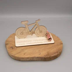 Best Geldgeschenk Fahrrad - aus Holz personalisiert Geldgeschenke