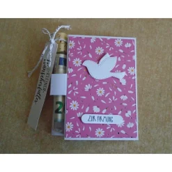 Sale Geldgeschenk Firmung Mädchen  Reagenzglas Geldverpackung Wunscherfüller  Geschenkidee Geschenkverpackung Taube Geldgeschenke
