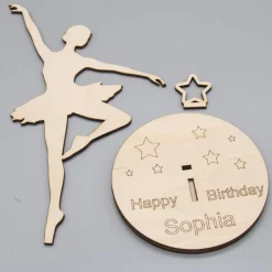 Sale Geldgeschenk für Mädchen - Ballerina - aus Holz personalisiert Geldgeschenke