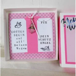 Geldgeschenke|DieGeschenkebox Geldgeschenk Geburt, Taufe, mit Schutzengel, personalisierbar, Mädchen rosa, Geschenk zur Geburt