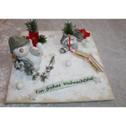 New Geldgeschenk, Geldverpackung zu Weihnachten mit einem lustigen Schneemann und einer Weihnachtsmaus Geldgeschenke