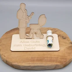 Geldgeschenk Grillen - aus Holz personalisiert Geldgeschenke
