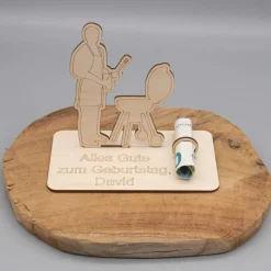 Geldgeschenk Grillen - aus Holz personalisiert Geldgeschenke