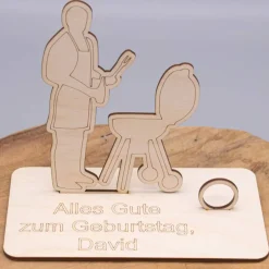 Geldgeschenk Grillen - aus Holz personalisiert Geldgeschenke