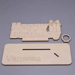 Best Geldgeschenk Happy Birthday - aus Holz personalisiert Geldgeschenke