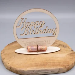Outlet Geldgeschenk Happy Birthday - aus Holz personalisiert Geldgeschenke