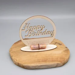 Outlet Geldgeschenk Happy Birthday - aus Holz personalisiert Geldgeschenke